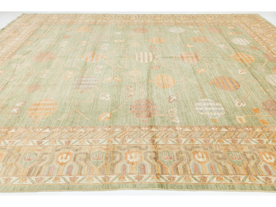 Modern Khotan Wool Rug 12 X 15