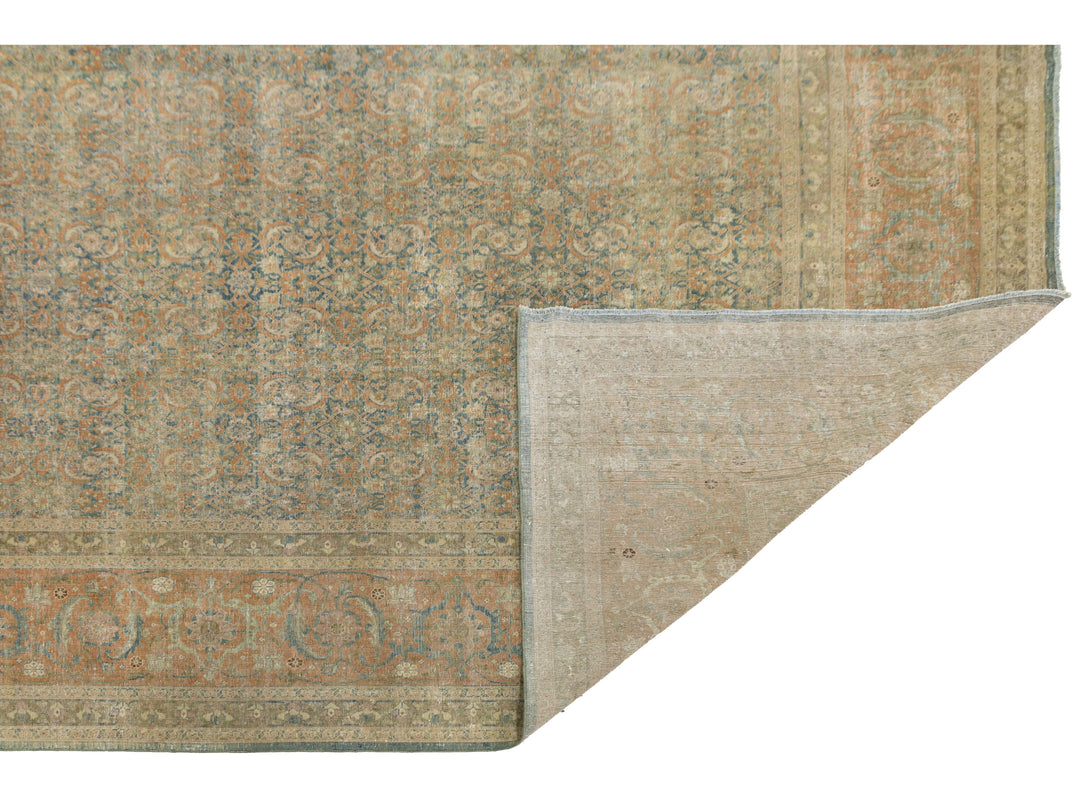 Antique Tabriz Wool Rug 11 X 16