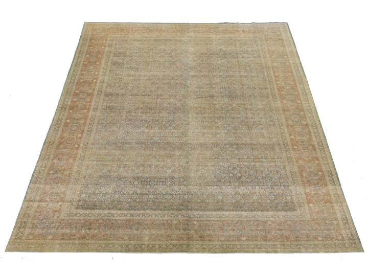 Antique Tabriz Wool Rug 11 X 16
