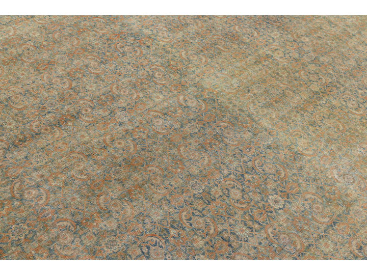 Antique Tabriz Wool Rug 11 X 16