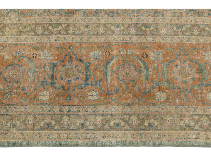 Antique Tabriz Wool Rug 11 X 16