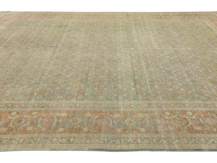 Antique Tabriz Wool Rug 11 X 16