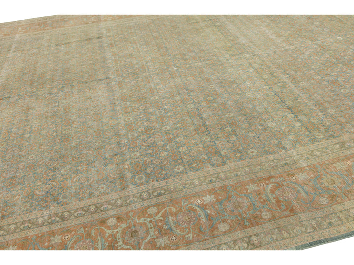 Antique Tabriz Wool Rug 11 X 16