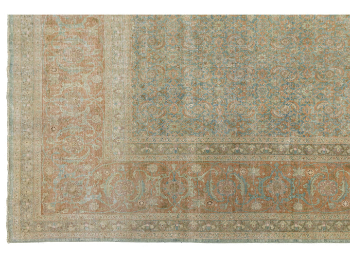 Antique Tabriz Wool Rug 11 X 16