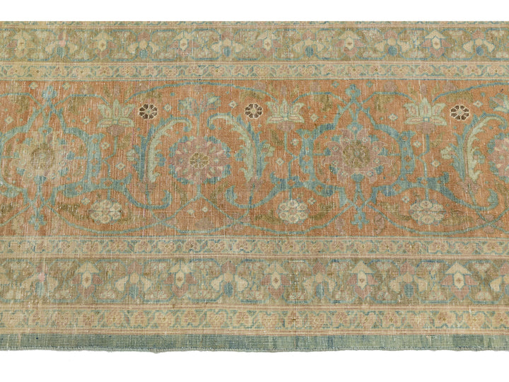 Antique Tabriz Wool Rug 11 X 16