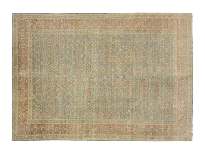 Antique Tabriz Wool Rug 11 X 16