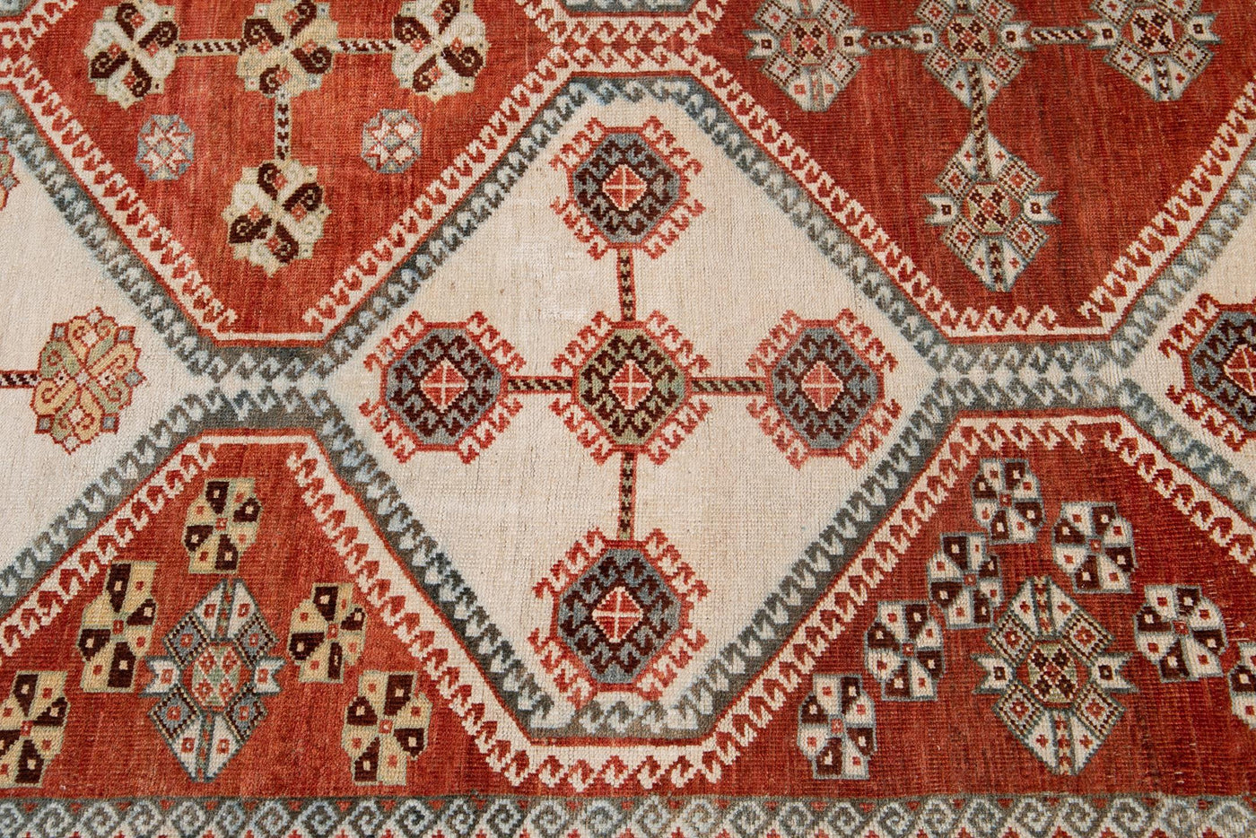 Antique Afshar Wool Rug  7' X 11'