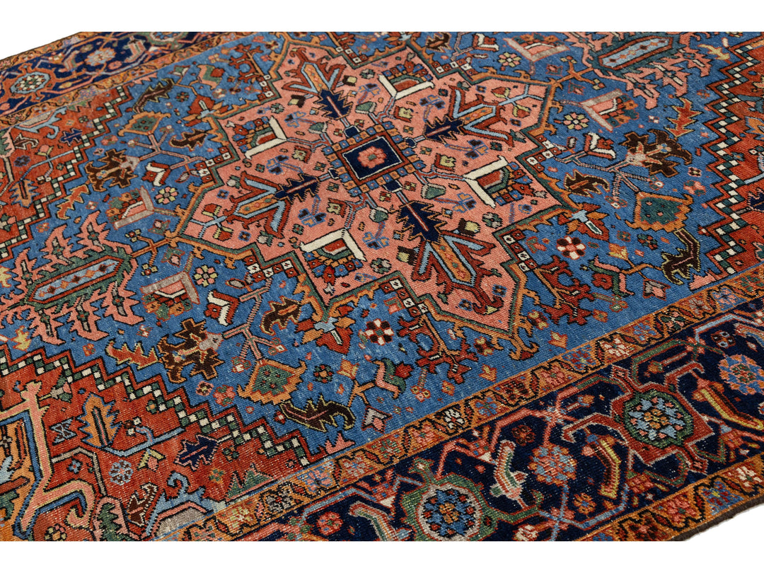 Antique Heriz Wool Rug 7 X 8