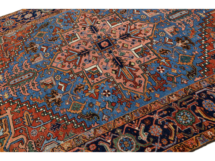 Antique Heriz Wool Rug 7 X 8