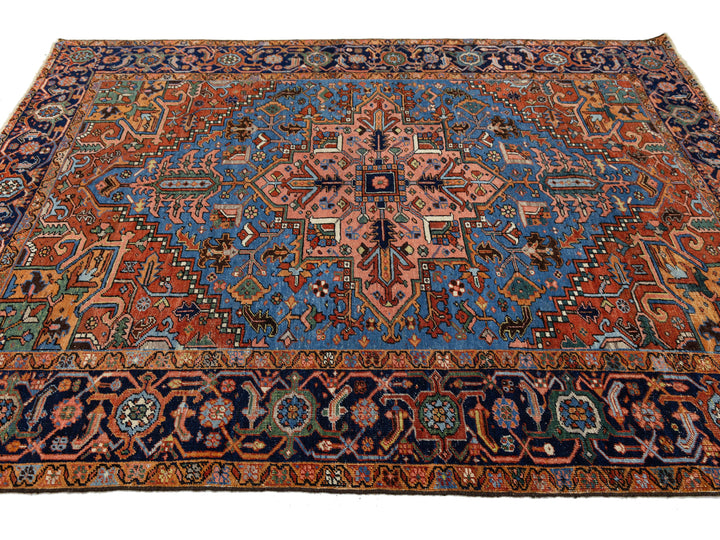 Antique Heriz Wool Rug 7 X 8