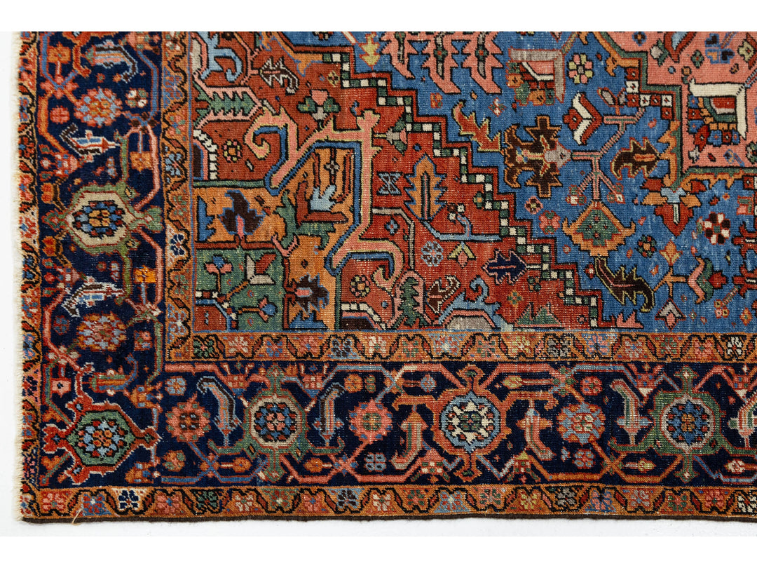 Antique Heriz Wool Rug 7 X 8