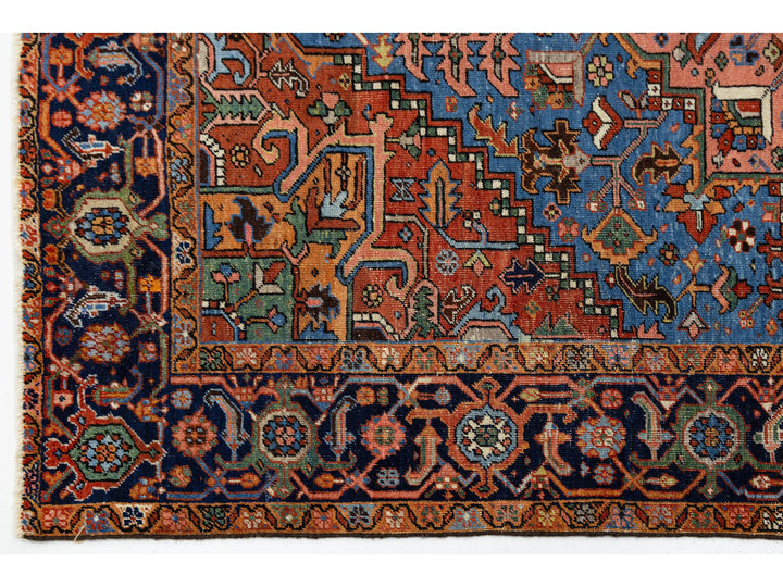 Antique Heriz Wool Rug 7 X 8