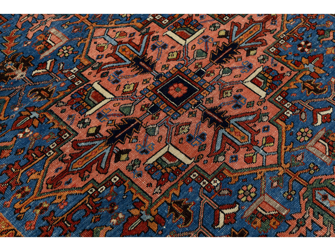 Antique Heriz Wool Rug 7 X 8