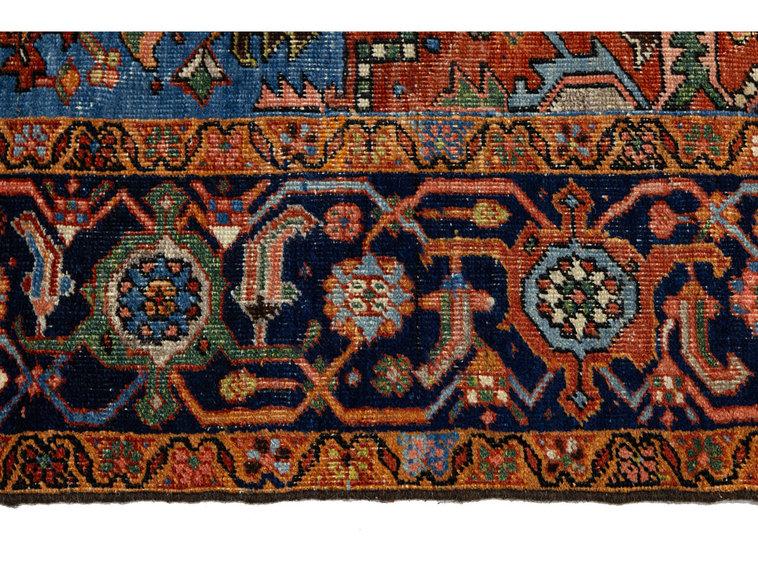Antique Heriz Wool Rug 7 X 8