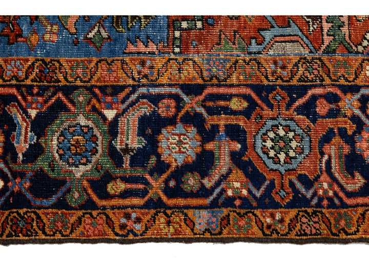 Antique Heriz Wool Rug 7 X 8