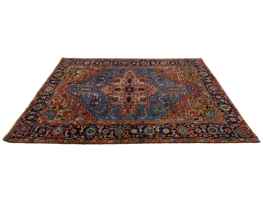 Antique Heriz Wool Rug 7 X 8