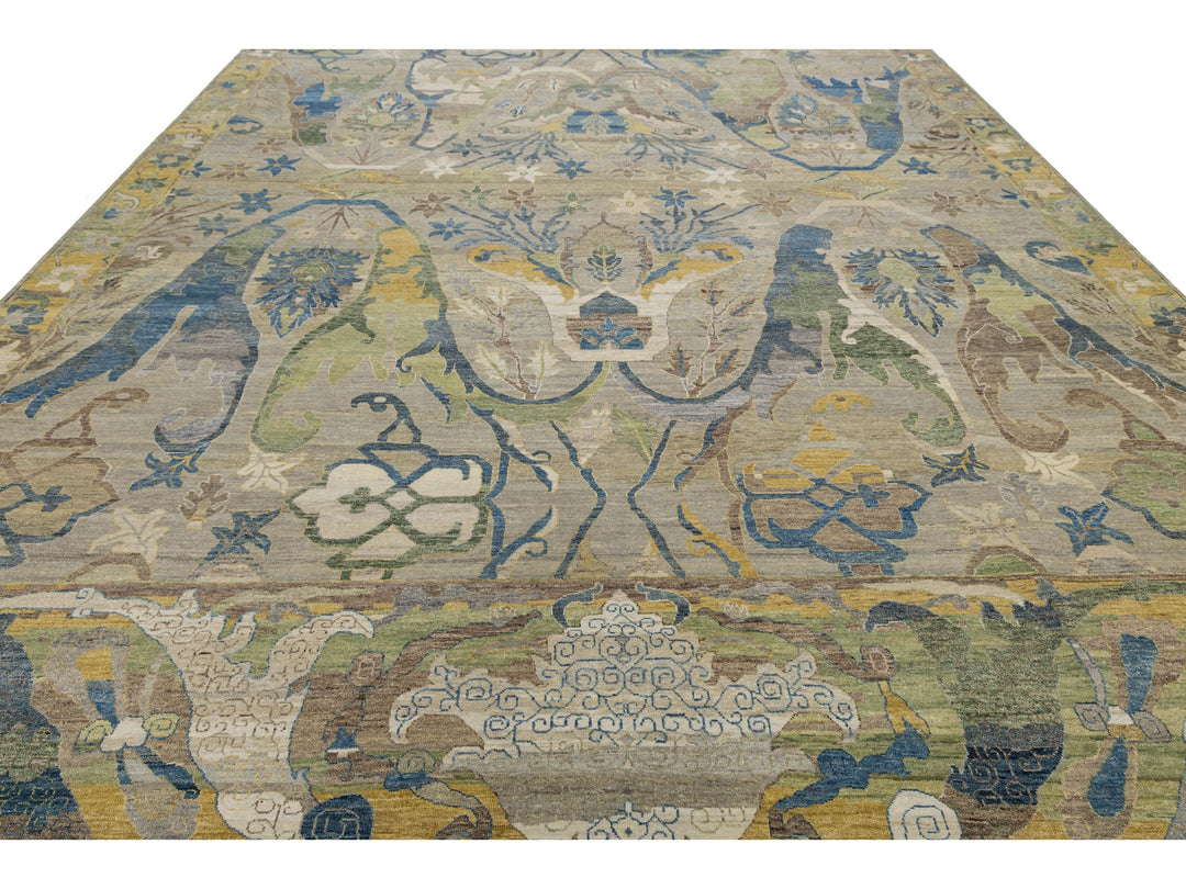 Modern Bidjar Wool Rug 12 X 15