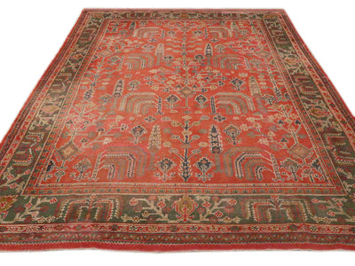 Antique Turkish Oushak Wool Rug 12 X 14