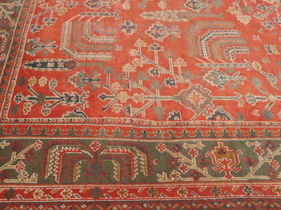 Antique Turkish Oushak Wool Rug 12 X 14