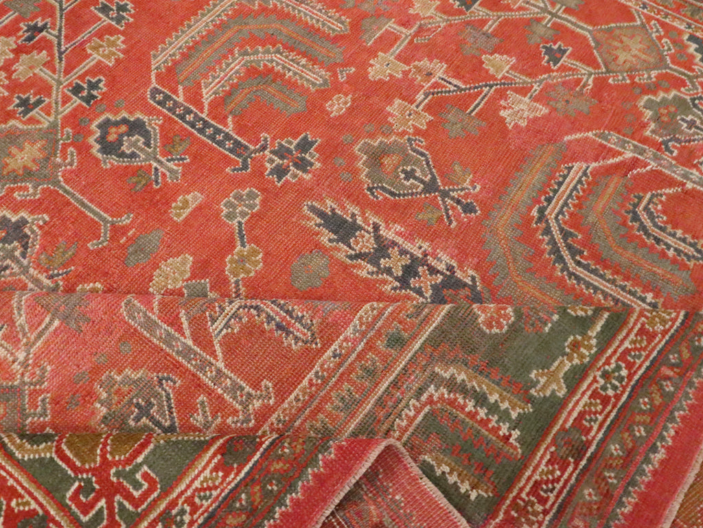 Antique Turkish Oushak Wool Rug 12 X 14