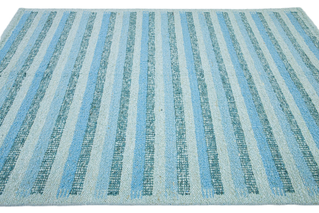 Modern Swedish Wool Rug 6 X 9