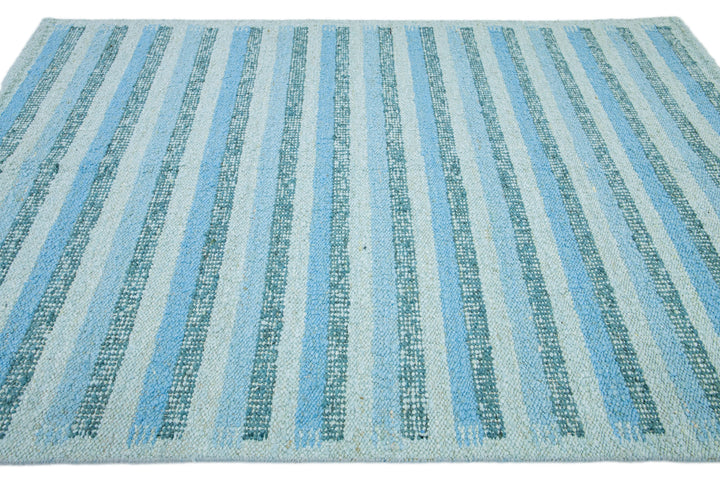 Modern Swedish Wool Rug 6 X 9