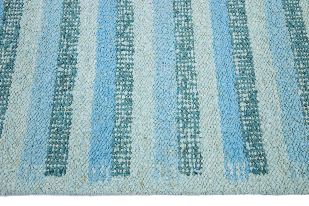 Modern Swedish Wool Rug 6 X 9