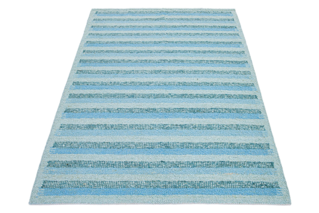 Modern Swedish Wool Rug 6 X 9