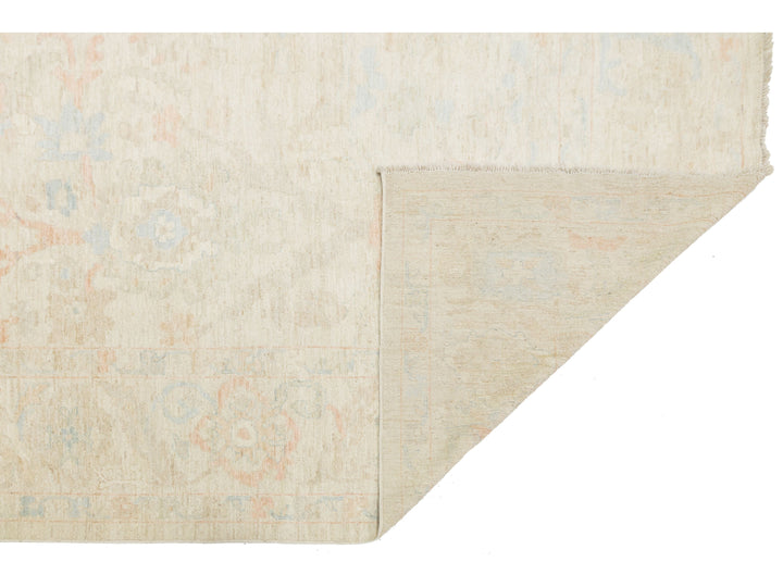 Modern Oushak Wool Rug 12 X 15