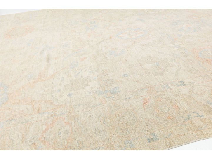 Modern Oushak Wool Rug 12 X 15