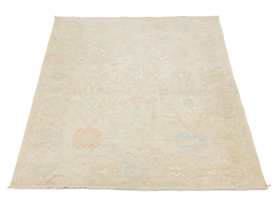 Modern Oushak Wool Rug 12 X 15