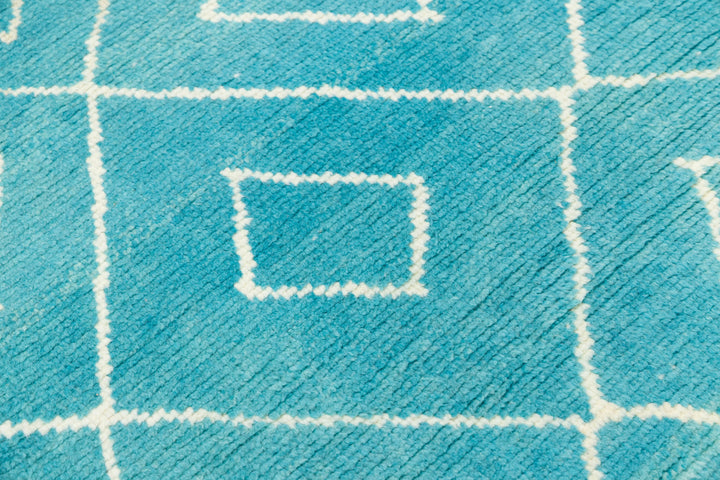 Modern Turkish Moroccan Wool Runner 3 X 10