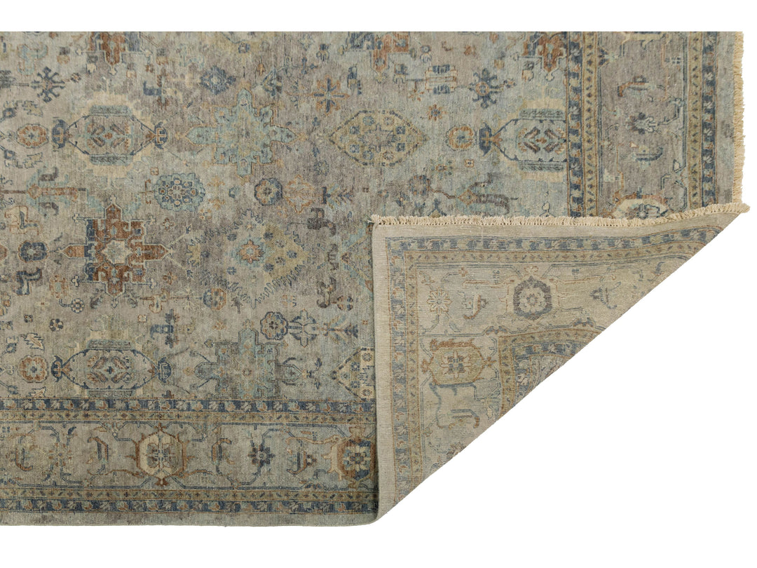 Modern Tabriz Wool Rug 11 X 15