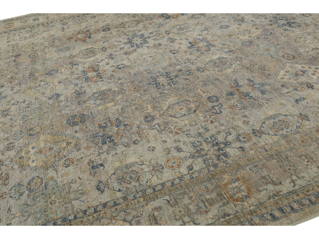 Modern Tabriz Wool Rug 11 X 15