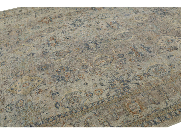 Modern Tabriz Wool Rug 11 X 15