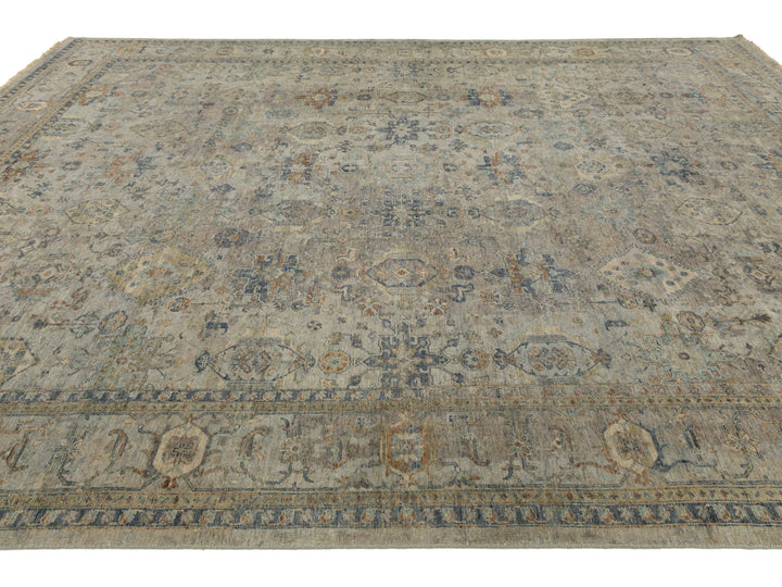 Modern Tabriz Wool Rug 11 X 15