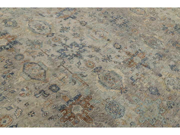 Modern Tabriz Wool Rug 11 X 15