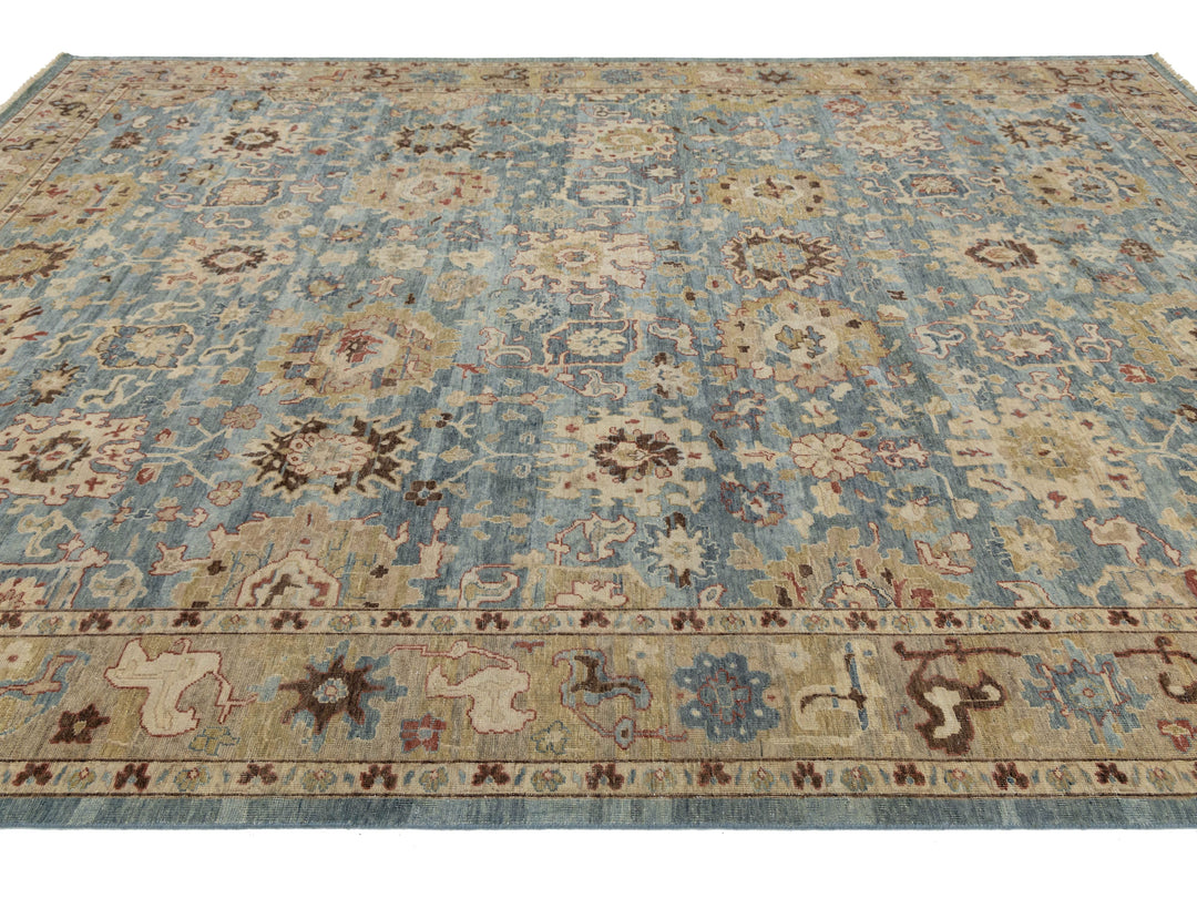 Modern Tabriz Wool Rug 10 X 14