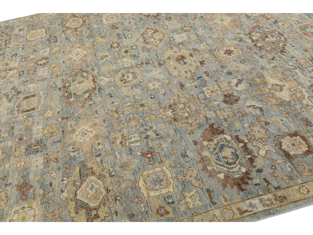 Modern Transitional Wool Rug 9 X 11