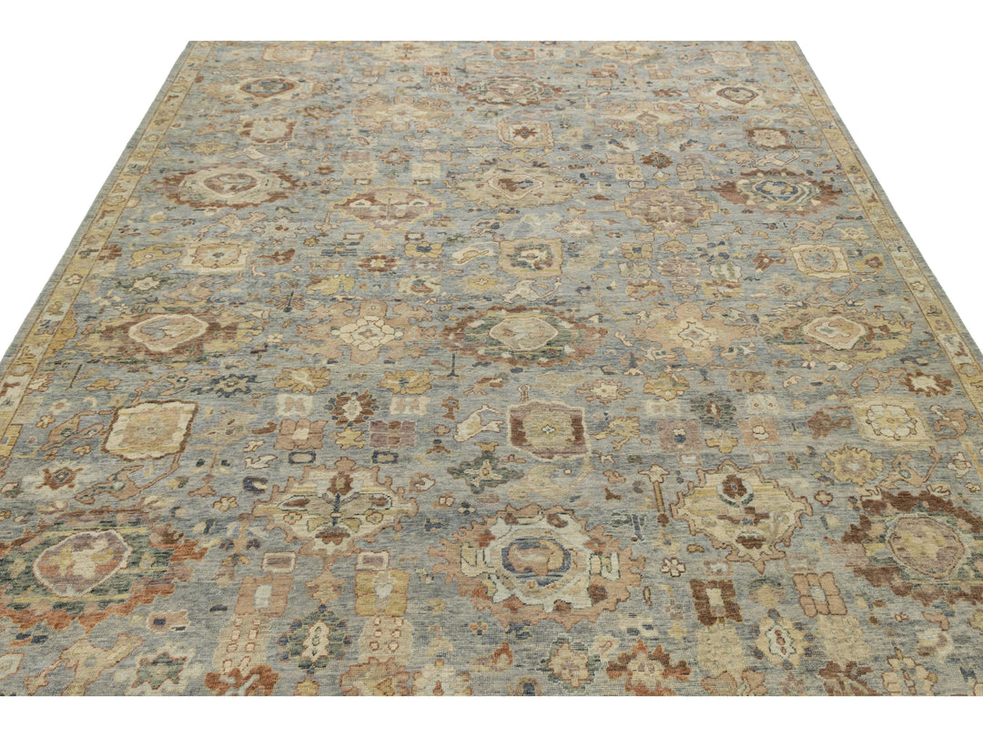 Modern Transitional Wool Rug 9 X 11