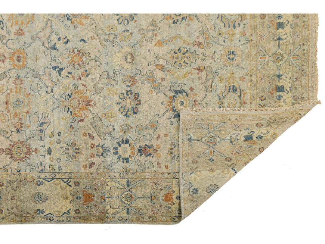 Modern Tabriz Wool Rug 9 X 13