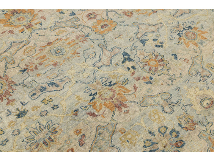 Modern Tabriz Wool Rug 9 X 13