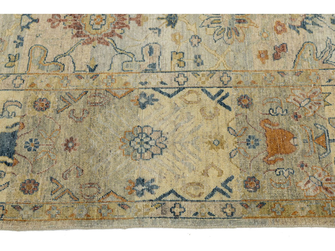 Modern Tabriz Wool Rug 9 X 13
