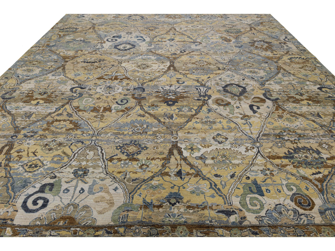 Modern Transitional Wool Rug 12 X 15