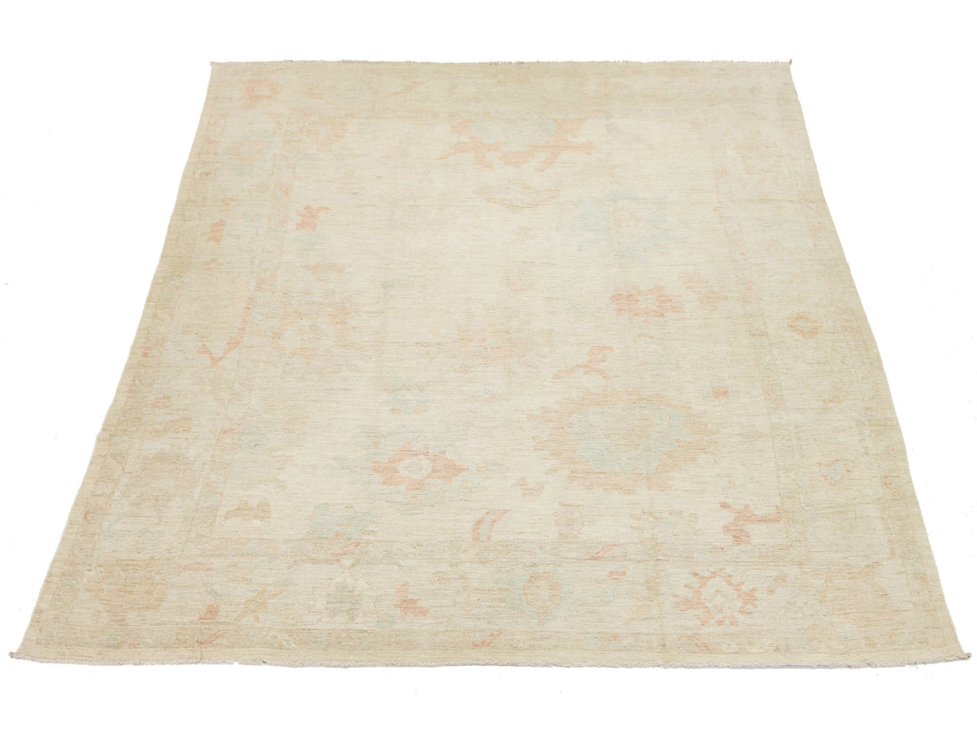 Modern Oushak Wool Rug 12 X 15