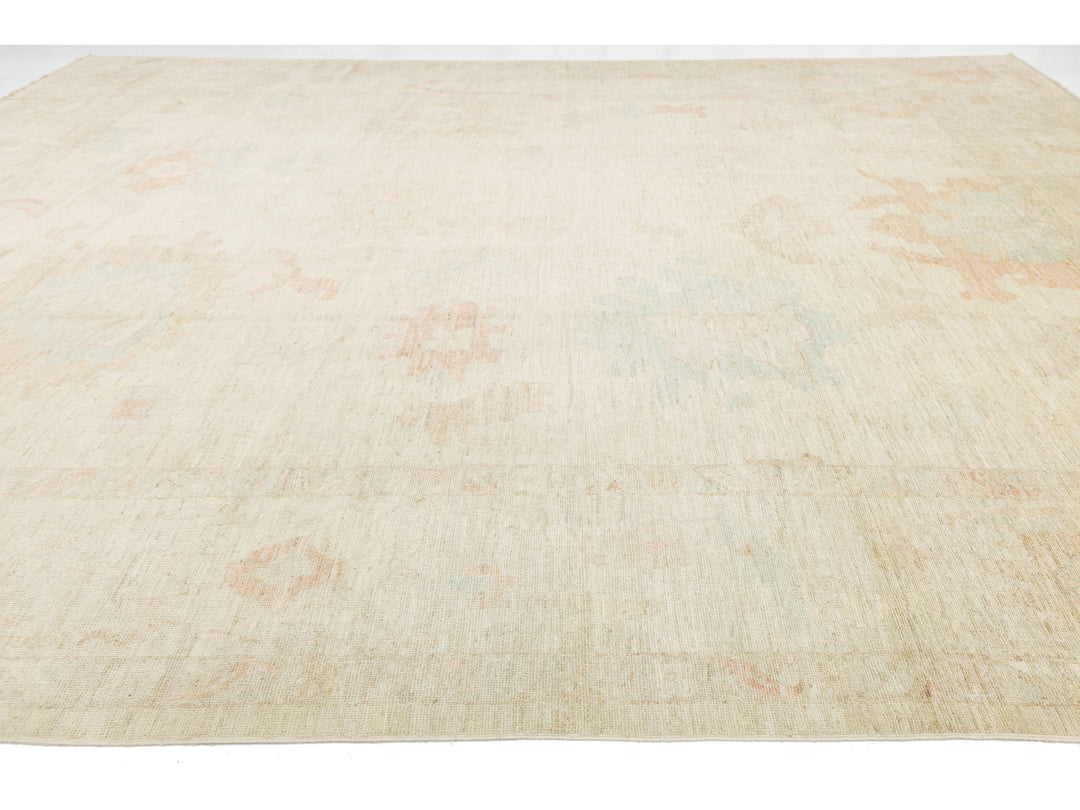 Modern Oushak Wool Rug 12 X 15