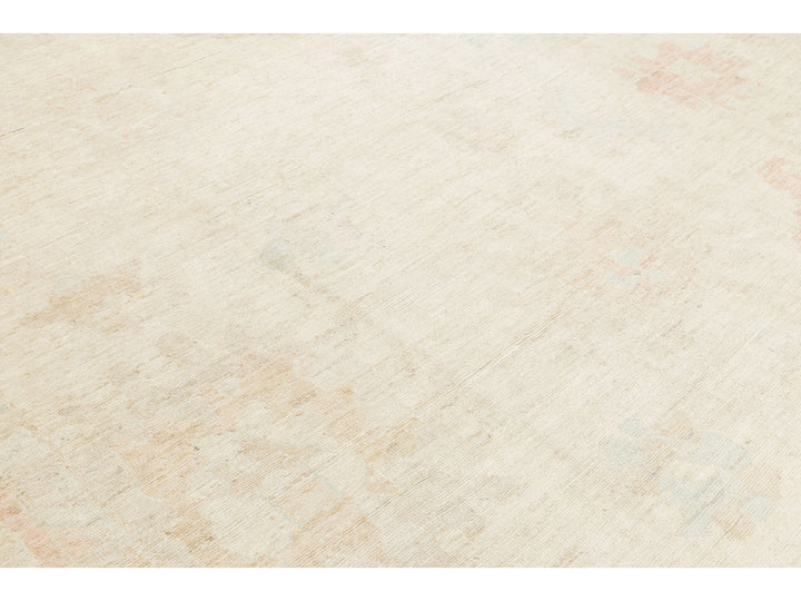 Modern Oushak Wool Rug 12 X 15