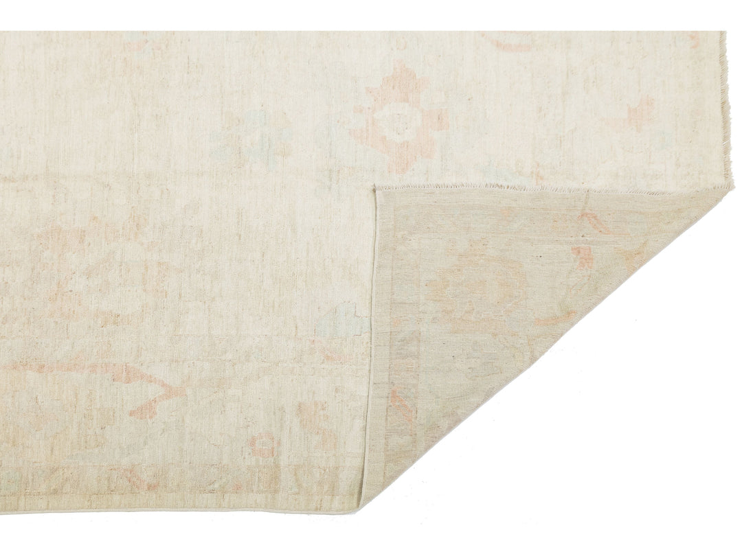 Modern Oushak Wool Rug 12 X 15