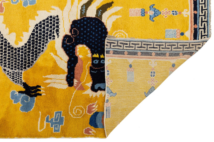 Antique Art Deco Chinese Wool Runner 5 X 14