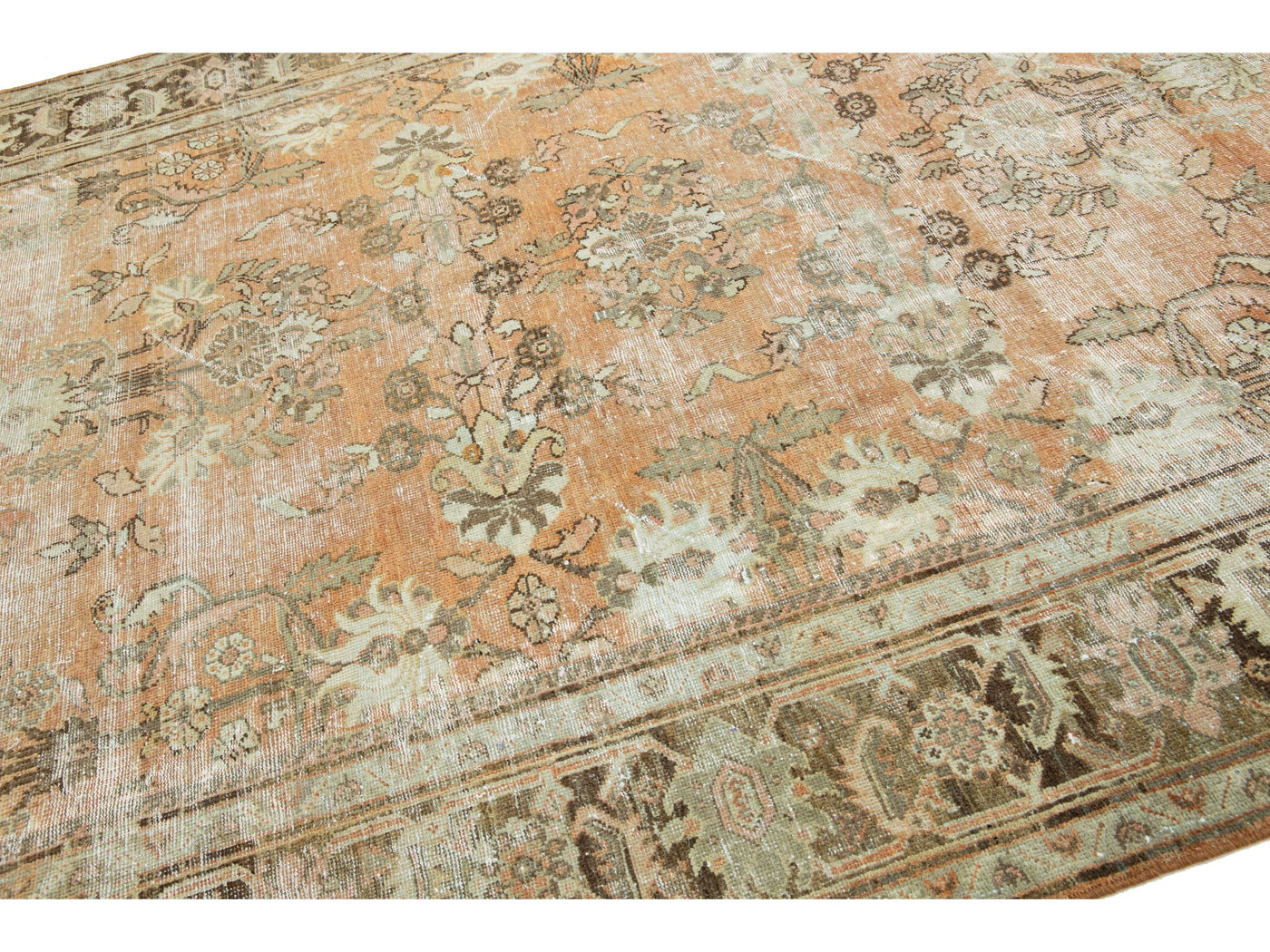 Antique Mahal Wool Rug 7 X 10